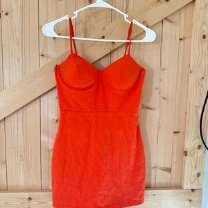 Revolve Superdown Vibrant Orange Strappy Dress Cup size A-C size Xs